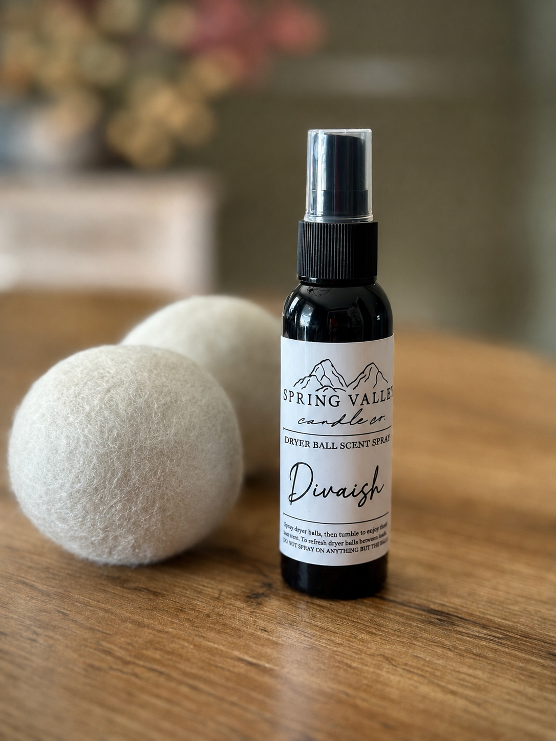 Divaish Wool Dryer Ball Set with Scent Spray